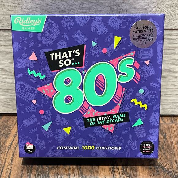 Thats So 80s Trivia Card Game Adult Party 2+ Players Item QUZ011 Complete Game - Picture 2 of 15